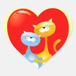 Cats in love, sticker