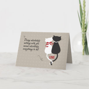 Cats in Love Valentine Holiday Card