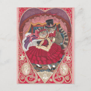 Cats in Love Valentine Postcard