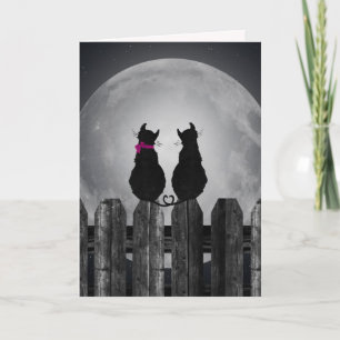 cats in moonlight love card