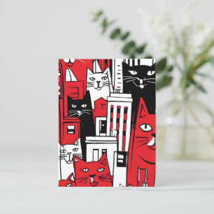 Cats in New York  Holiday Postcard