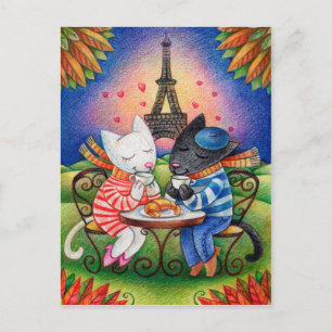 Cats in Paris Postcard