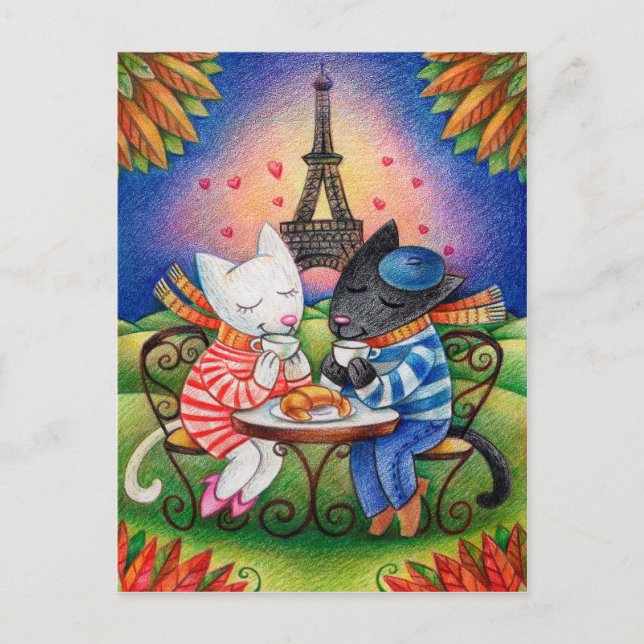 Cats in Paris Postcard (Front)