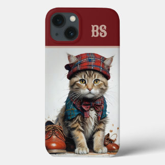 Cats in Scottish Disguise – charming tartan cats iPhone 13 Case