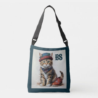 Cats in Scottish Disguise – charming tartan cats Crossbody Bag