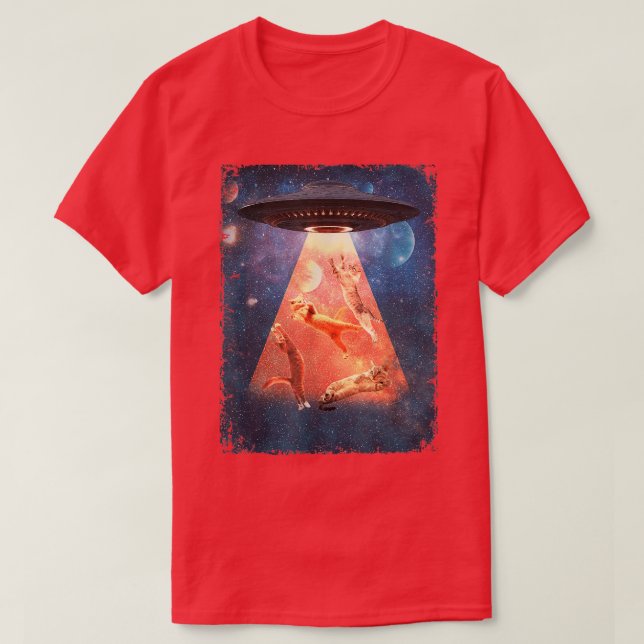 Cats In Space -Astral Cosmic UFO Astronaut Funny G T-Shirt (Design Front)