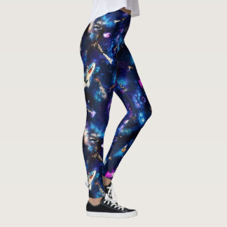 Cats in Space  - Funny Cat Leggings 