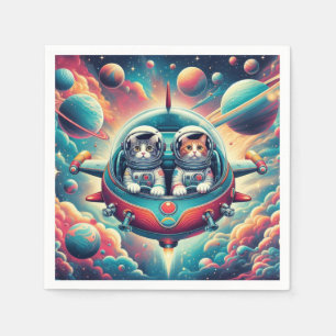 Cats in space napkins! napkin