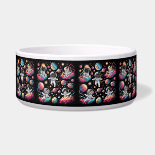 Cats in space pet bowl!