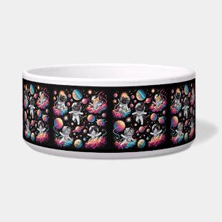 Cats in space pet bowl!