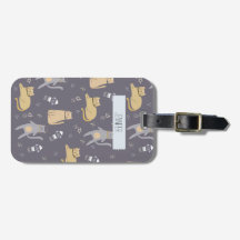 Cats in Space Seamless Pattern Custom Name