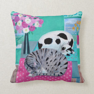 Cats in Spring Cushion