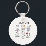 Cats In Stem Funny Science Meme Scientist Nerd Cat Key Ring<br><div class="desc">Cats In Stem Funny Science Meme Scientist Nerd Cat Lover</div>