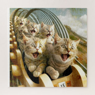 Cats in the amusement park. jigsaw puzzle