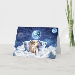 Cats in the cloud                                  card