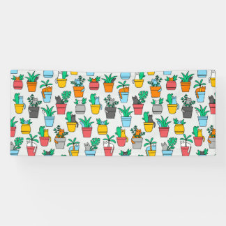 Cats in the flowerpots banner