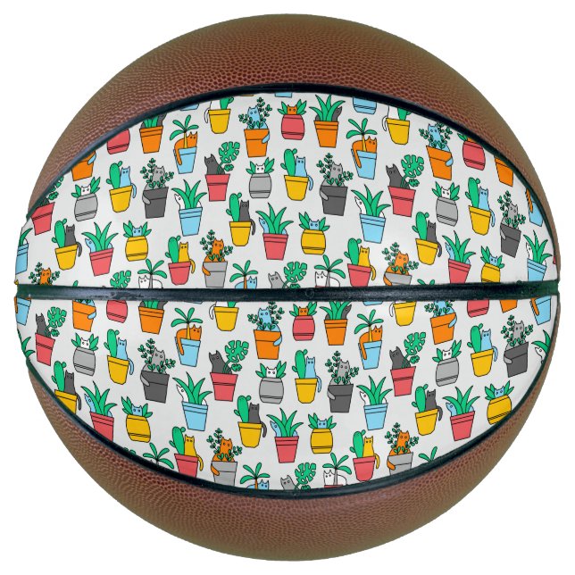 Cats in the flowerpots basketball (Front)