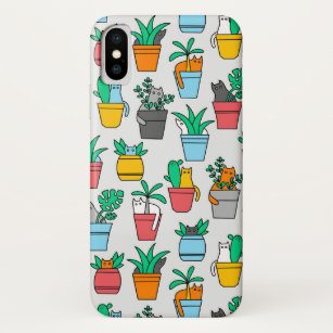 Cats in the flowerpots Case-Mate iPhone case
