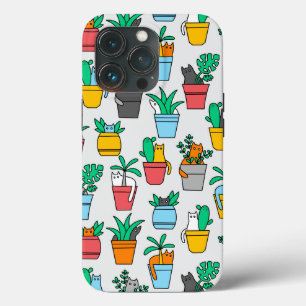 Cats in the flowerpots iPhone 13 pro case