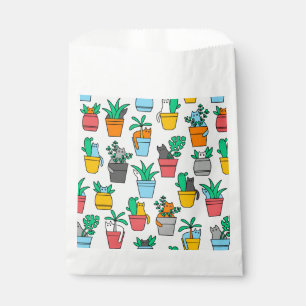 Cats in the flowerpots favour bag