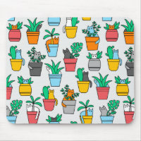 Cats in the flowerpots