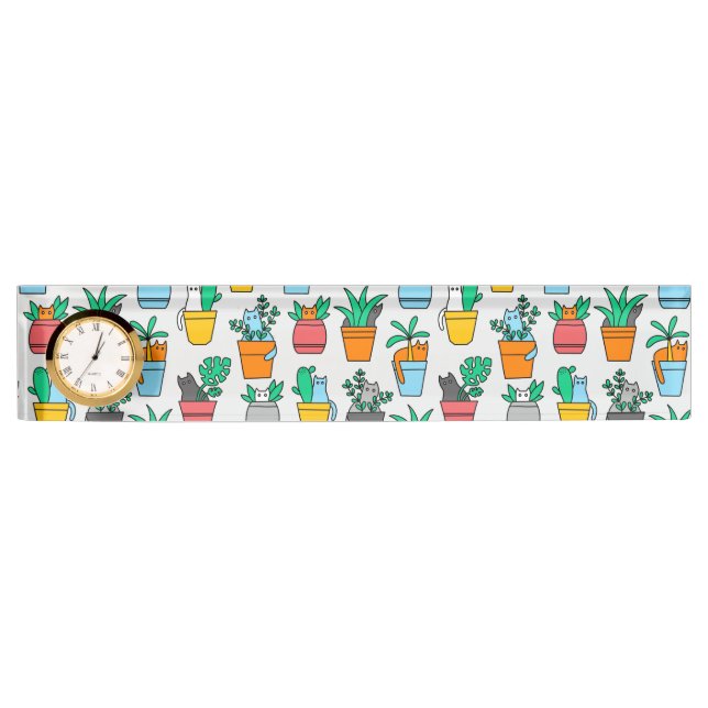 Cats in the flowerpots nameplate (Front)