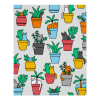 Cats in the flowerpots