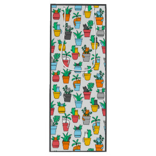 Cats in the flowerpots wine gift bag