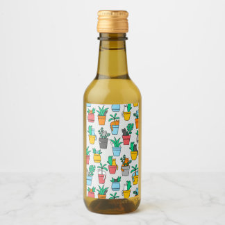 Cats in the flowerpots wine label