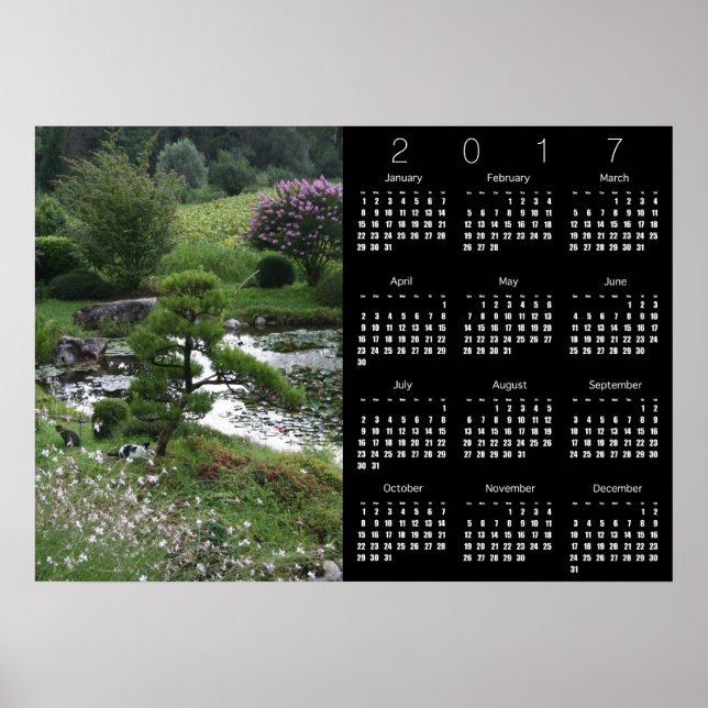 Cats in the garden Calendar Poster 2017 (Front)