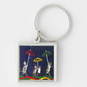 Cats in the Rain Key Ring