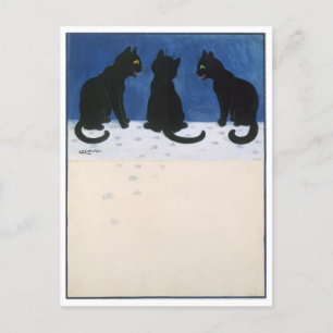 Cats in the Snow Louis Wain Holiday Postcard
