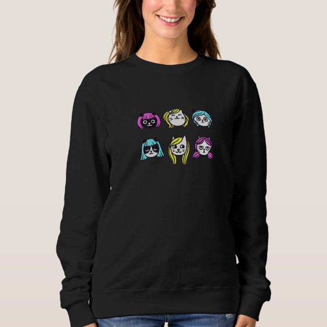 Cats In Wigs Sweatshirt (Front)