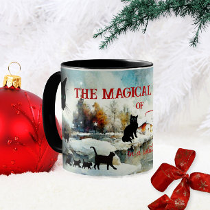 Cats in Winter Wonderland Magical Mug