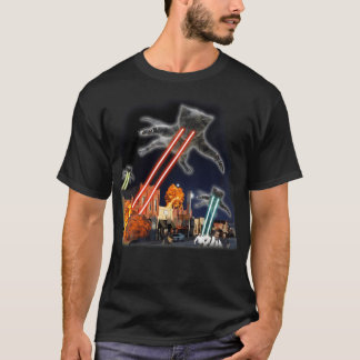 Cats Invasion Attack Cosmos Space Galaxy Ufo Alien T-Shirt