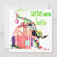 Cats Just Wanna Have Fun Christmas Card