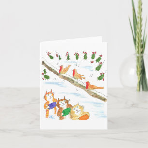 Cats keeping Paws warm Card