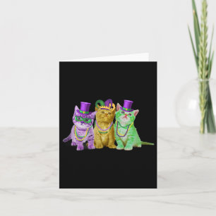Cats Kitten Kitty Mardi Gras Festival Party Cat Lo Card