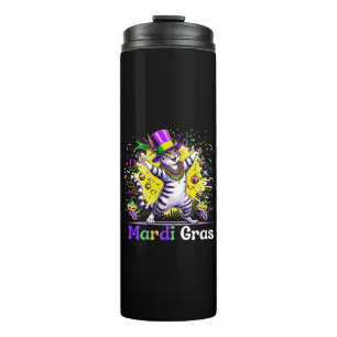 Cats Kitten Kitty Mardi Gras Festival Party Thermal Tumbler