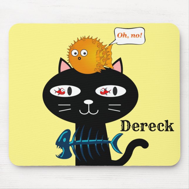 Cats Kittens Mouse Pad! Fishbones Pad (Front)