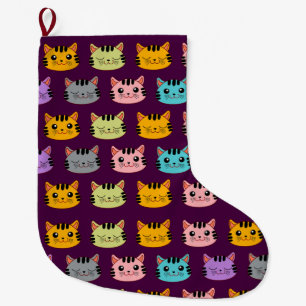 Cats Large Christmas Stocking