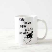 Cats leave pawprints on our hearts Mug