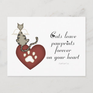 Cats Leave Pawprints On Your Heart Postcard