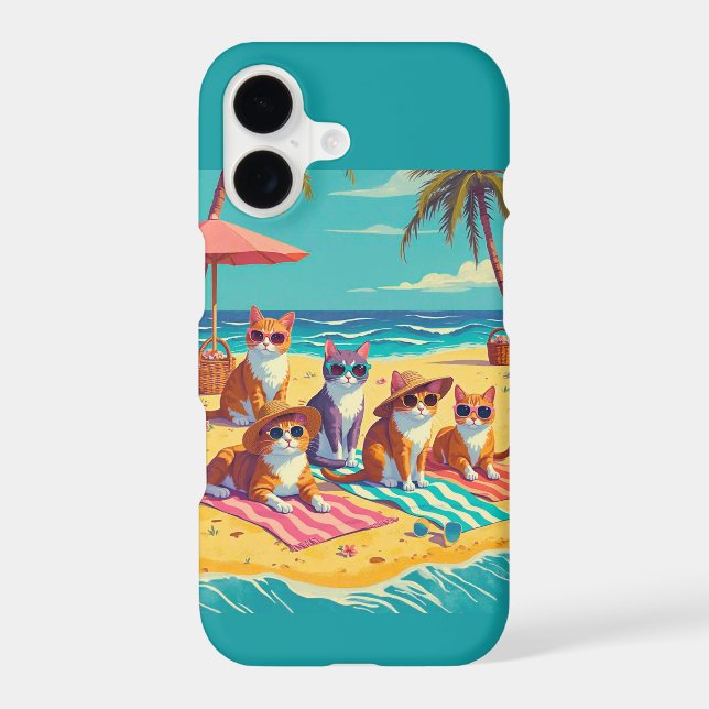 Cats Lounging on the Beach (Back)