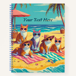 Cats Lounging on the Beach Journal 