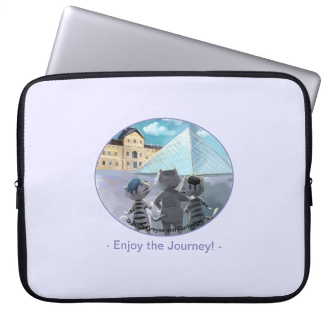 Cats Louvre Paris - Enjoy Laptop Sleeve (Front)