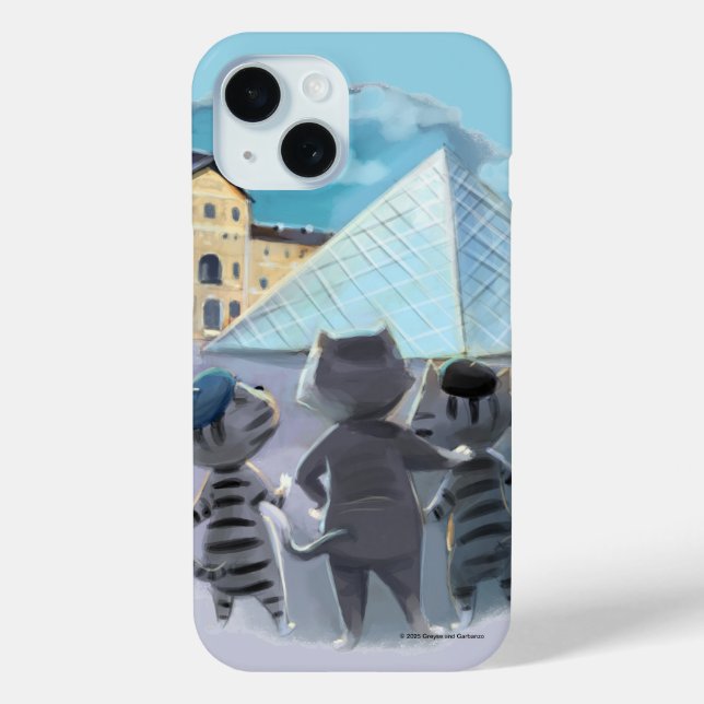 Cats Louvre Paris - Phone Case (Back)