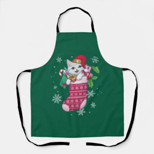 Cats Lover Christmas Funny Cats Owner Apron