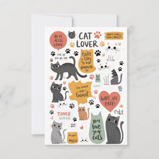 Cats Lover T-Shirt – Cute & Funny Cat Lover Shirt (Front)