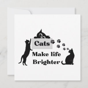 Cats Make Life Brighter Invitation